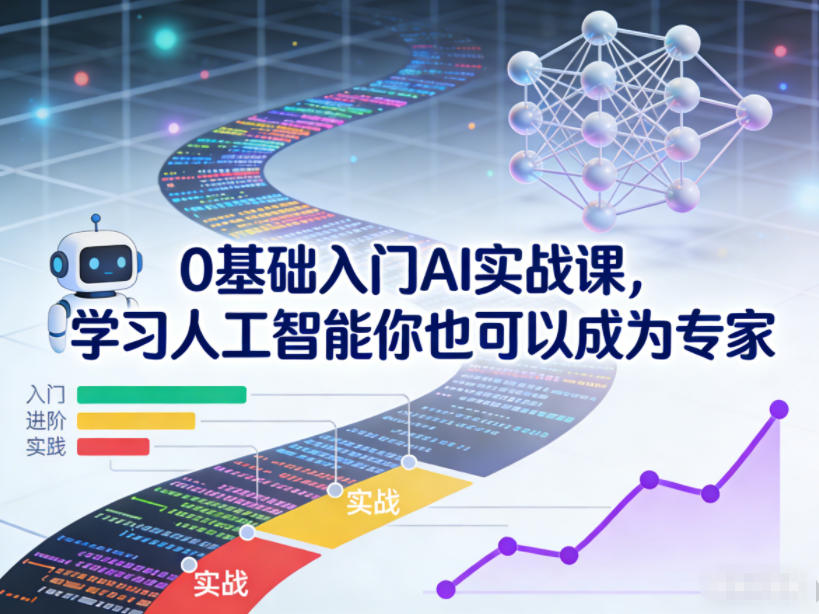 0基础入门AI实战课，学习人工智能你也可以成为专家-创富云网创