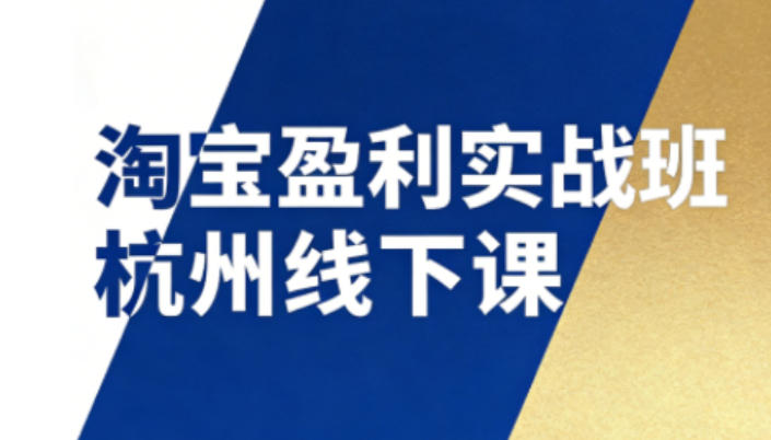 淘宝盈利实战班杭州线下课12月26-28日(音频+字幕),帮你掌握SOP流程+12门核心技术-创富云网创