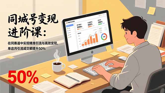 同城号变现进阶课：在同城赛道中实现精准引流与高效变现，单店月引流成交额提升50%-创富云网创