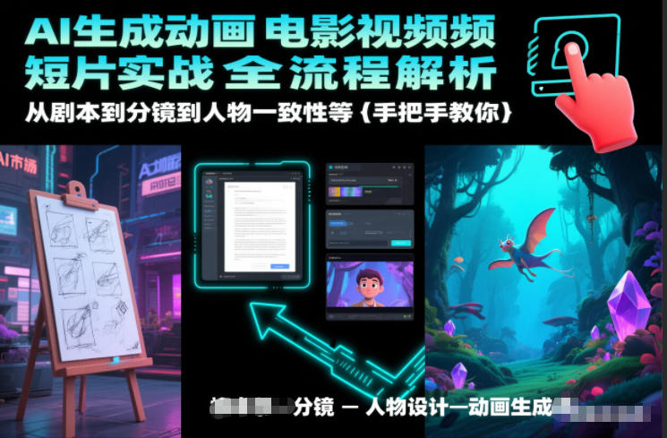 AI生成动画电影视频短片实战全流程解析，从剧本到分镜到人物一致性等手把手教你-创富云网创