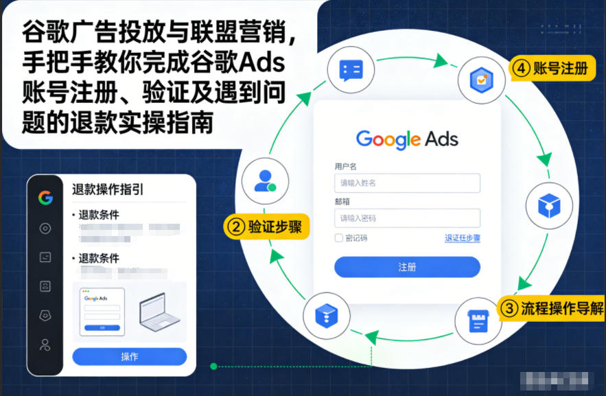 谷歌广告投放与联盟营销,手把手教你完成谷歌Ads账号注册、验证及遇到问题的退款实操指南-创富云网创