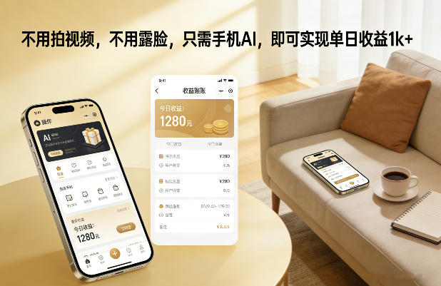 不用拍视频,不用露脸,只需手机AI,即可实现单日收益1k+【揭秘】-小目标云网创