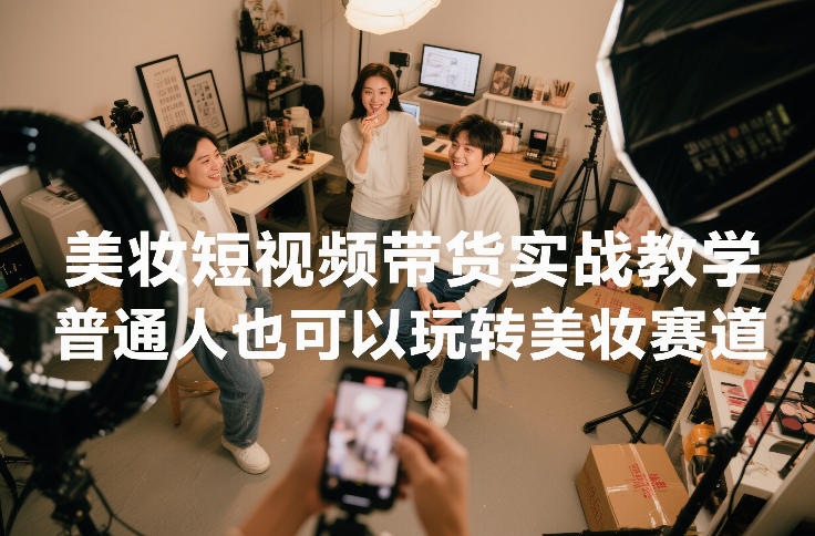美妆短视频带货实战教学，普通人也可以玩转美妆赛道-创富云网创