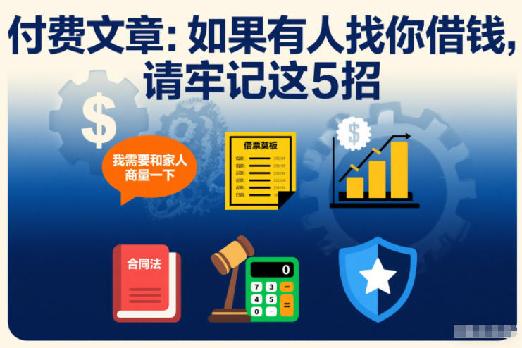 付费文章：如果有人找你借钱，请牢记这5招-创富云网创