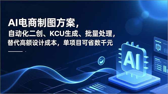 AI电商制图方案，自动化二创、SKU生成、批量处理，替代高额设计成本，单项目可省数千元-创富云网创