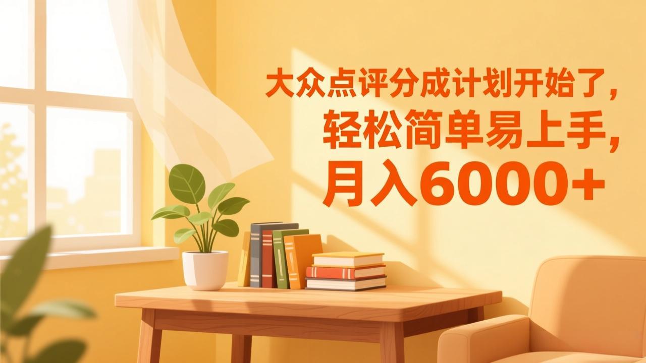 大众点评分成计划开始了，轻松简单易上手，月入6000+-创富云网创