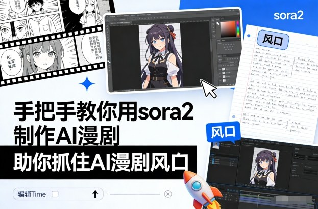 手把手教你用sora2制作AI漫剧，助你抓住AI漫剧风口-创富云网创