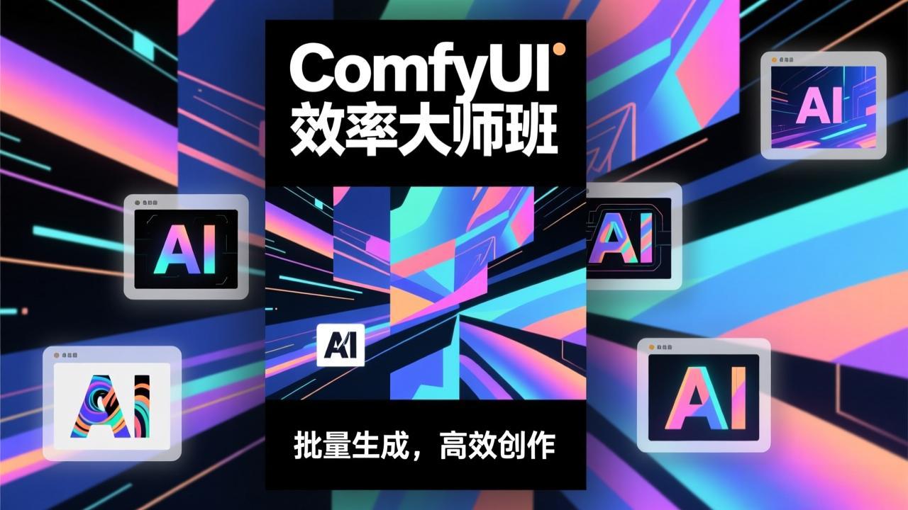 ComfyUI效率大师班：工作流搭建，批量生成，将个人AI出图效率提升5-10倍，月接单收入1-3万-创富云网创