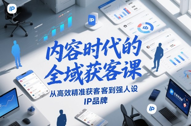 内容时代的全域获客课，从高效精准获客到强人设IP品牌-创富云网创
